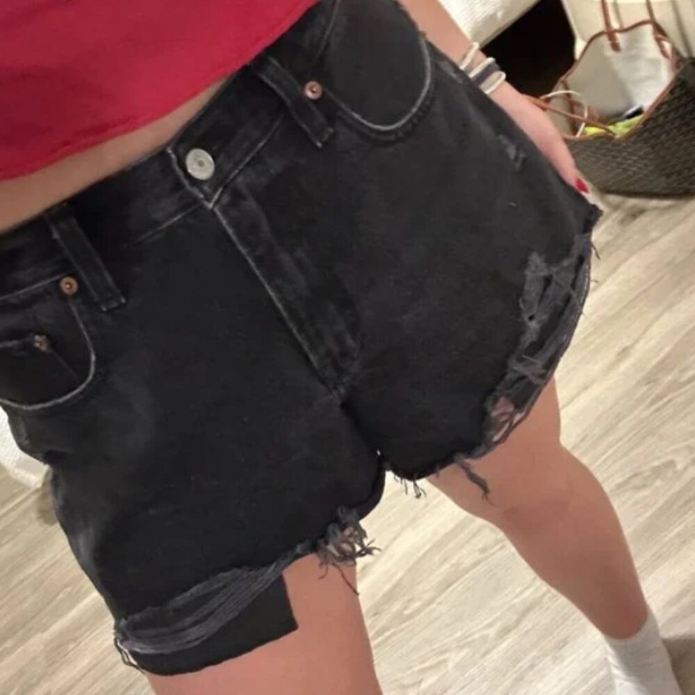 Abercrombie Black Jean Shorts Curve Love